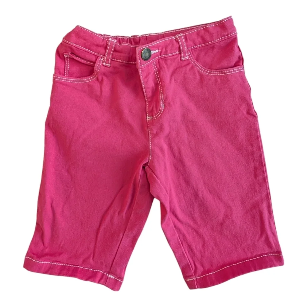 Carter's Girls Bright Pink Pants with Contrast Stitching Cotton Size 6/6X